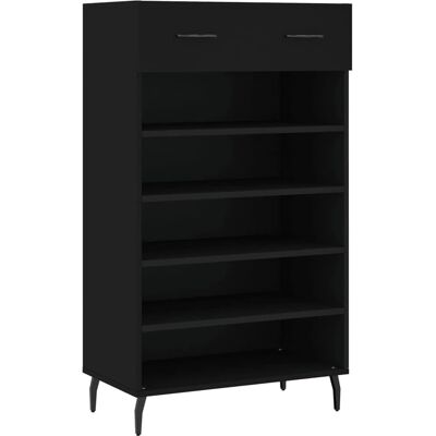 vidaXL Schwarzer Schuhschrank - Schuhaufbewahrung, 60x35x105 cm vidaXL Schwarzer Schuhschrank - Schuhaufbewahrung, 60x35x105 cm