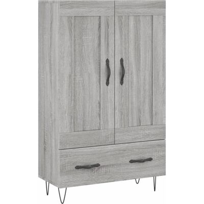 vidaXL Graues Sonoma Highboard Sideboard Aufbewahrungs-Schrank - Wohnzimmermöbel vidaXL Graues Sonoma Highboard Sideboard Aufbewahrungs-Schrank - Wohnzimmermöbel
