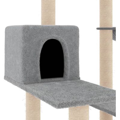 vidaXL Kattenboom met sisal krabpalen 82,5 cm - lichtgrijs vidaXL Kattenboom met sisal krabpalen 82,5 cm - lichtgrijs