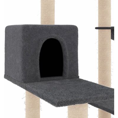 vidaXL Cat tree with sisal scratching posts 82.5 cm - dark grey vidaXL Cat tree with sisal scratching posts 82.5 cm - dark grey
