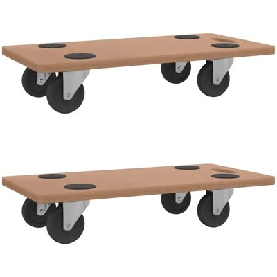 vidaXL Brun Rektangulært Træ Trolley - Flytning af Møbler & Apparater vidaXL Brun Rektangulært Træ Trolley - Flytning af Møbler & Apparater