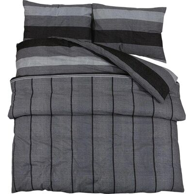 vidaXL Bettwäsche-Set Dunkelgrau 260x240 cm Baumwolle vidaXL Bettwäsche-Set Dunkelgrau 260x240 cm Baumwolle