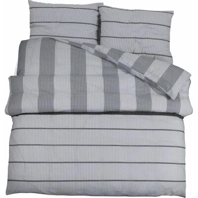 vidaXL Bettwäsche-Set Grau 220x240 cm Baumwolle vidaXL Bettwäsche-Set Grau 220x240 cm Baumwolle