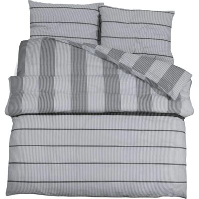 vidaXL Bettwäsche-Set Grau - Baumwolle 260x220 cm vidaXL Bettwäsche-Set Grau - Baumwolle 260x220 cm