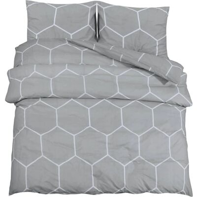 vidaXL Bettwäsche Set Grau Baumwolle vidaXL Bettwäsche Set Grau Baumwolle