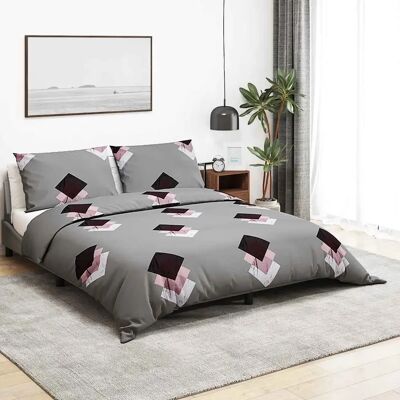 vidaXL Graues Baumwoll Bettdecken-Set 155x220 cm + 80x80 cm vidaXL Graues Baumwoll Bettdecken-Set 155x220 cm + 80x80 cm