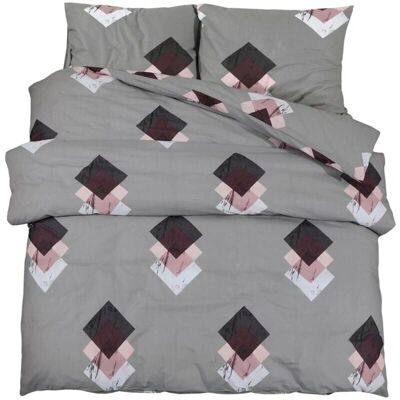 vidaXL 1/2x Bettwäsche-Set Mehrfarbig, Grau, Baumwolle - Bettwäsche vidaXL 1/2x Bettwäsche-Set Mehrfarbig, Grau, Baumwolle - Bettwäsche