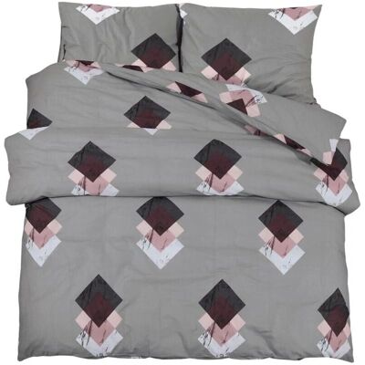 vidaXL Bettwäsche Set Grau 200x200 cm Baumwolle - Bettset vidaXL Bettwäsche Set Grau 200x200 cm Baumwolle - Bettset