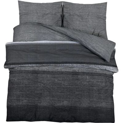 vidaXL Bettwäsche-Set Dunkelgrau 240x220 cm Baumwolle vidaXL Bettwäsche-Set Dunkelgrau 240x220 cm Baumwolle