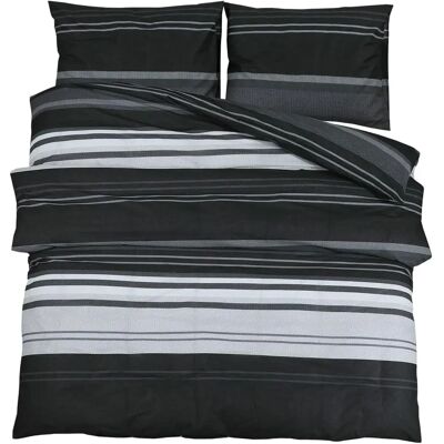 vidaXL Schwarz-Weiß Baumwoll Bettwäsche-Set vidaXL Schwarz-Weiß Baumwoll Bettwäsche-Set