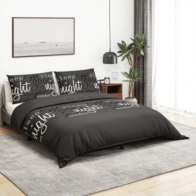 vidaXL Schwarz-Weiß 140x200cm Baumwoll Bettwäsche-Set vidaXL Schwarz-Weiß 140x200cm Baumwoll Bettwäsche-Set