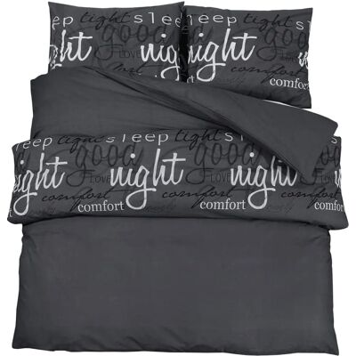 vidaXL Bettwäsche-Set Schwarz-Weiß - Baumwolle, 260x240 cm vidaXL Bettwäsche-Set Schwarz-Weiß - Baumwolle, 260x240 cm