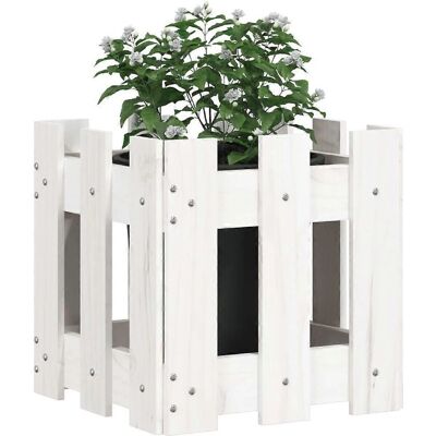 vidaXL Hochbeet aus Kiefer 30x30x30 cm - Gartenpflanzgefäß mit Zaun-Design vidaXL Hochbeet aus Kiefer 30x30x30 cm - Gartenpflanzgefäß mit Zaun-Design