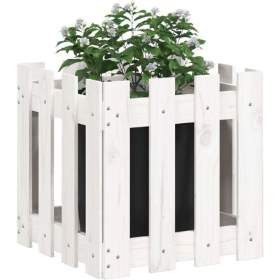vidaXL Gartenpflanzgefäß Weiß 40x40x40 cm - Gartenpflanzer vidaXL Gartenpflanzgefäß Weiß 40x40x40 cm - Gartenpflanzer