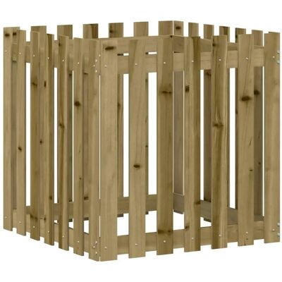 vidaXL dennenhouten tuinplantbak 70x70x70 cm - Tuin vidaXL dennenhouten tuinplantbak 70x70x70 cm - Tuin