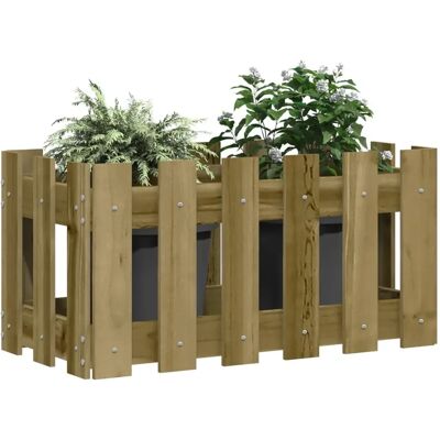 vidaXL Pflanzkübel aus imprägniertem Kiefernholz 60x30x30 cm - Garten Pflanztopf vidaXL Pflanzkübel aus imprägniertem Kiefernholz 60x30x30 cm - Garten Pflanztopf