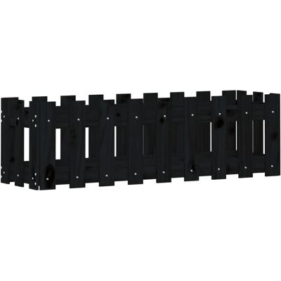 vidaXL 100x30x30cm Schwarze Kiefer Hochbeet - Gartendekoration vidaXL 100x30x30cm Schwarze Kiefer Hochbeet - Gartendekoration