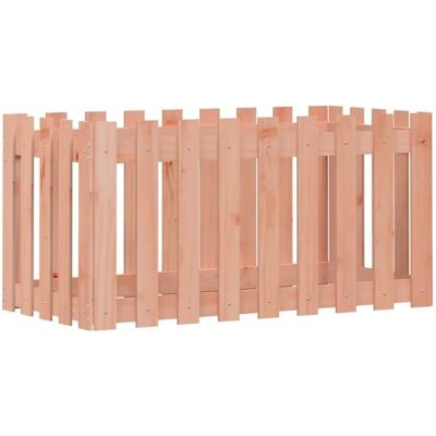 vidaXL Hochbeet mit Zaun 100x50x50 cm Massives Douglas-Fichtenholz - Hochbeet Zaun vidaXL Hochbeet mit Zaun 100x50x50 cm Massives Douglas-Fichtenholz - Hochbeet Zaun