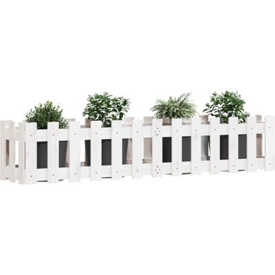 vidaXL Hochbeet mit Zaun Design 150x30x30 cm - Garten Hochbeet vidaXL Hochbeet mit Zaun Design 150x30x30 cm - Garten Hochbeet