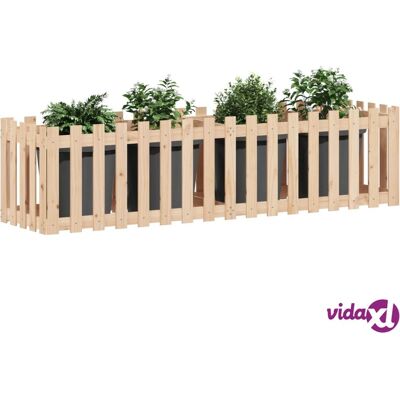vidaXL Hochbeet mit Zaun-Design - 200x50x50 cm - Gartentyp vidaXL Hochbeet mit Zaun-Design - 200x50x50 cm - Gartentyp