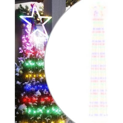 vidaXL Weihnachtsbaum-Beleuchtung - Mehrfarbig - 320 LEDs - 375 cm - Weihnachtslichterkette vidaXL Weihnachtsbaum-Beleuchtung - Mehrfarbig - 320 LEDs - 375 cm - Weihnachtslichterkette