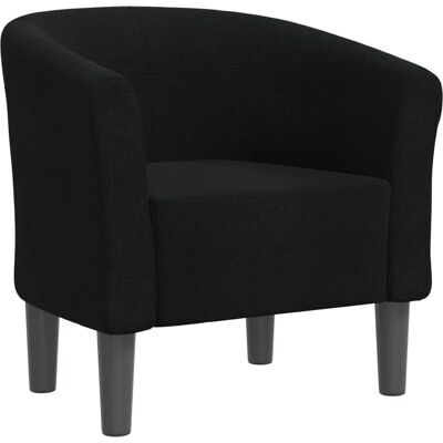 vidaXL Zwart stoffen fauteuil - Black Fabric Armchair vidaXL Zwart stoffen fauteuil - Black Fabric Armchair