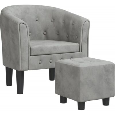 Chaise d'accent VidaXL - Velours moderne avec repose-pied - Publicité Chaise d'accent VidaXL - Velours moderne avec repose-pied - Publicité