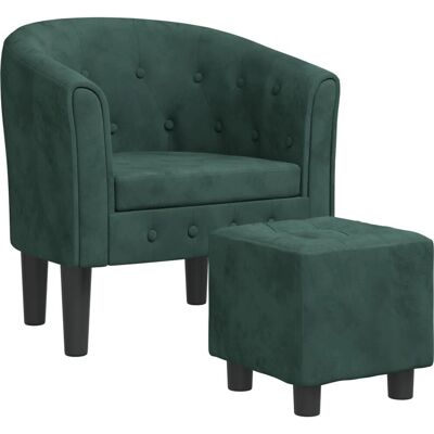 Fauteuil Accent VidaXL - Velours vert foncé - Mobilier de salon - Publicité Fauteuil Accent VidaXL - Velours vert foncé - Mobilier de salon - Publicité