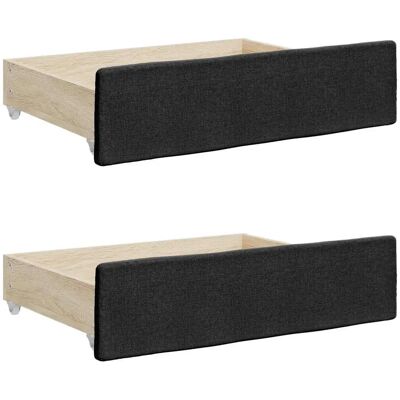 vidaXL Bed Drawers Black - Bed Drawers vidaXL Bed Drawers Black - Bed Drawers