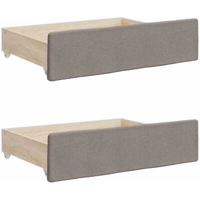 vidaXL Bed Drawers Taupe - Bed Drawers vidaXL Bed Drawers Taupe - Bed Drawers