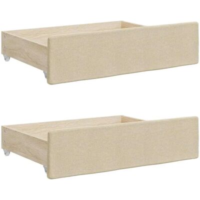vidaXL Bed Drawers Cream - Bed drawers - bedroom storage vidaXL Bed Drawers Cream - Bed drawers - bedroom storage