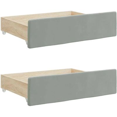 vidaXL Bed Drawers Light Grey - Bed Drawers vidaXL Bed Drawers Light Grey - Bed Drawers