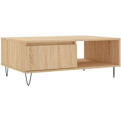 vidaXL Schwarzer Engineered Holz Couchtisch - Beistelltisch vidaXL Schwarzer Engineered Holz Couchtisch - Beistelltisch
