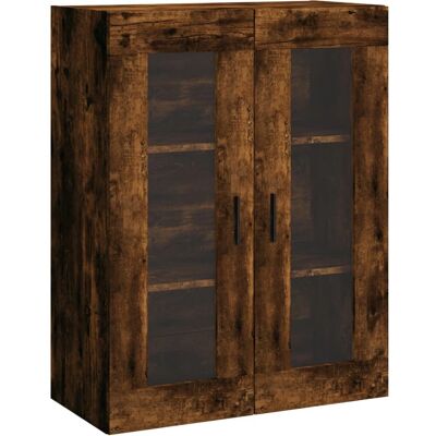 vidaXL Wall-Montierter Schrank aus geräucherter Eiche - Wohnzimmermöbel vidaXL Wall-Montierter Schrank aus geräucherter Eiche - Wohnzimmermöbel
