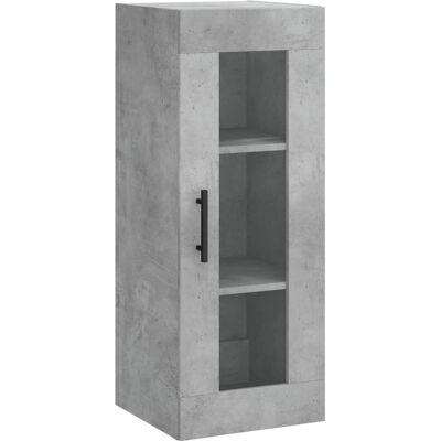 vidaXL Wall Mounted Cabinet Concrete Grey 34.5x34x90 cm - Wall Mounted Storage Cabinet vidaXL Wall Mounted Cabinet Concrete Grey 34.5x34x90 cm - Wall Mounted Storage Cabinet