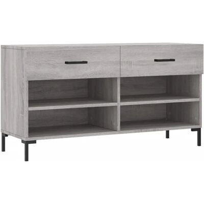 vidaXL 102x35x55 cm Schuhbank in Grau Sonoma - Schuhaufbewahrung vidaXL 102x35x55 cm Schuhbank in Grau Sonoma - Schuhaufbewahrung
