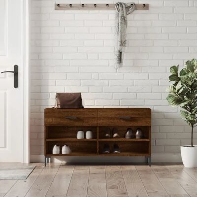 vidaXL Ruskea saarni kenkäpenkki - Kenkävarasto - 102x35x55 cm vidaXL Ruskea saarni kenkäpenkki - Kenkävarasto - 102x35x55 cm
