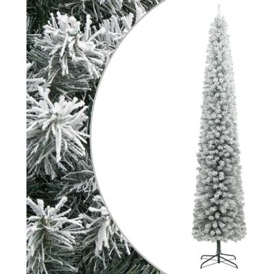 vidaXL Slanke Kerstboom met Sneeuw - Kunstmatig 270cm vidaXL Slanke Kerstboom met Sneeuw - Kunstmatig 270cm