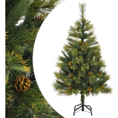 vidaXL 150 cm Künstlicher Weihnachtsbaum mit Scharnieren - Vorbeleuchtet mit Zapfen vidaXL 150 cm Künstlicher Weihnachtsbaum mit Scharnieren - Vorbeleuchtet mit Zapfen
