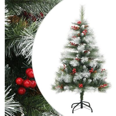 vidaXL Weißer Klappbarer Weihnachtsbaum 150cm mit Zapfen & Beeren vidaXL Weißer Klappbarer Weihnachtsbaum 150cm mit Zapfen & Beeren