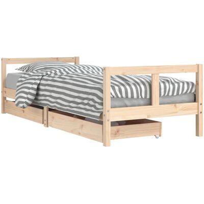 vidaXL Kinderbett mit Schubladen - Kinderbett - Braun - 80x200 cm vidaXL Kinderbett mit Schubladen - Kinderbett - Braun - 80x200 cm