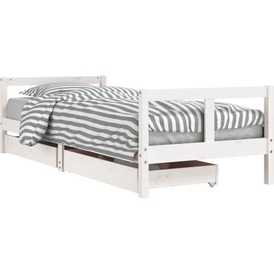Lits pour enfants avec tiroirs blanc 90x190 cm en bois vidaXL - Lit enfant Lits pour enfants avec tiroirs blanc 90x190 cm en bois vidaXL - Lit enfant