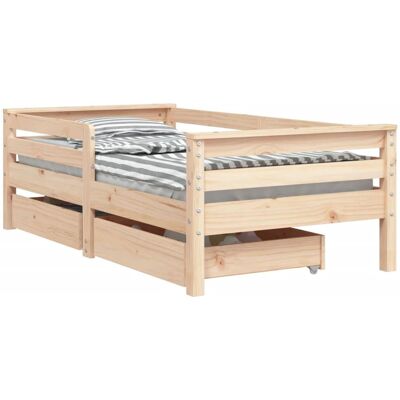 vidaXL Børneseng med skuffer - Træ seng - 70x140 cm vidaXL Børneseng med skuffer - Træ seng - 70x140 cm