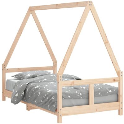 vidaXL Kinders Bettrahmen Braun - Holz 80x160 cm vidaXL Kinders Bettrahmen Braun - Holz 80x160 cm