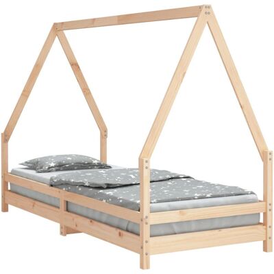 vidaXL Kids Bed Frame 80x200 cm Solid Wood Pine - Kids Bed vidaXL Kids Bed Frame 80x200 cm Solid Wood Pine - Kids Bed