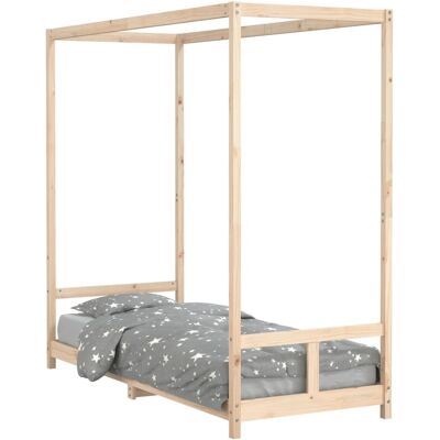 vidaXL Kinderbettgestell - Massiv Kiefernholz, 90x190cm - Kinderbett vidaXL Kinderbettgestell - Massiv Kiefernholz, 90x190cm - Kinderbett