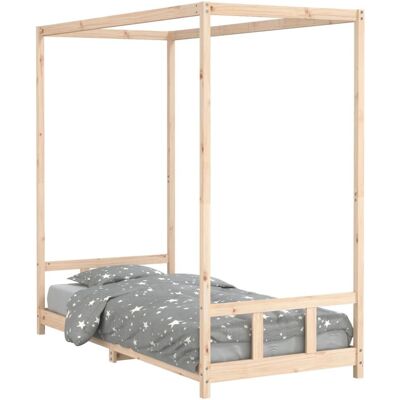 vidaXL Kinderbettrahmen 90x200 cm aus massivem Kiefernholz - Kinderbett vidaXL Kinderbettrahmen 90x200 cm aus massivem Kiefernholz - Kinderbett