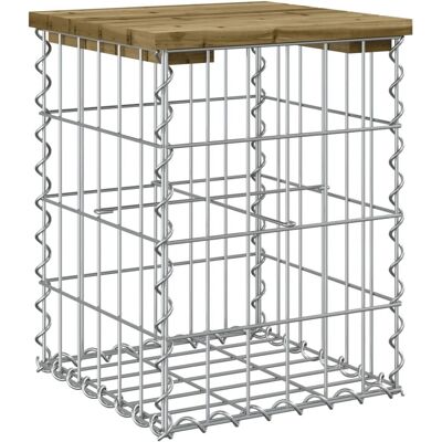 vidaXL buitenbank - Gabionen ontwerp - dennenhout - 33x31x42 cm vidaXL buitenbank - Gabionen ontwerp - dennenhout - 33x31x42 cm