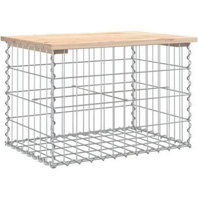 vidaXL Gartentisch Gabion Design Massives Kiefernholz 63x44x42 cm vidaXL Gartentisch Gabion Design Massives Kiefernholz 63x44x42 cm