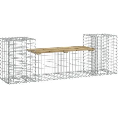 vidaXL Gartenbank Gabion Design Impregnierte Kiefer - Outdoor Bank vidaXL Gartenbank Gabion Design Impregnierte Kiefer - Outdoor Bank